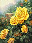 Thomas Kinkade A Perfect Yellow Rose painting